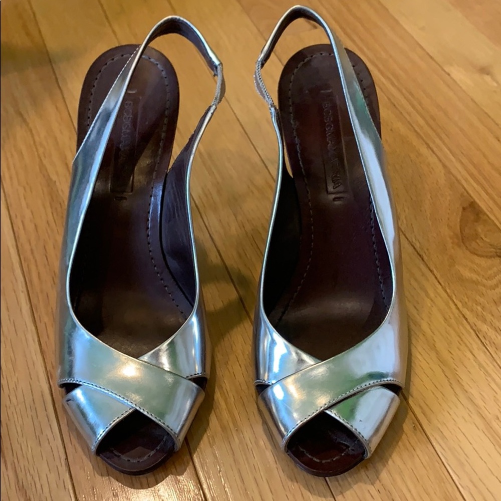 HP 🎉 BCBG Max Azria Silver High Heels